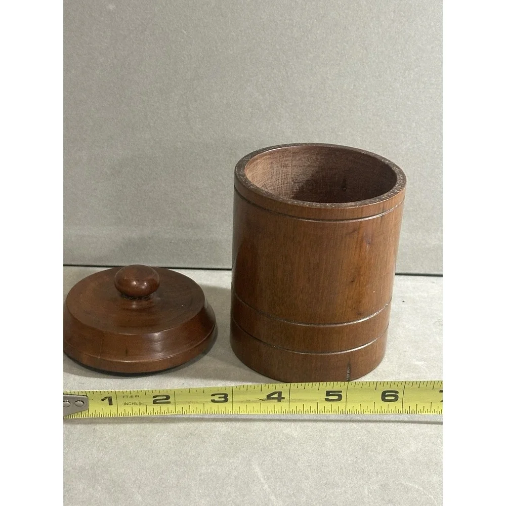 Vintage‎ Hand Made Wooden Cup With Lid
